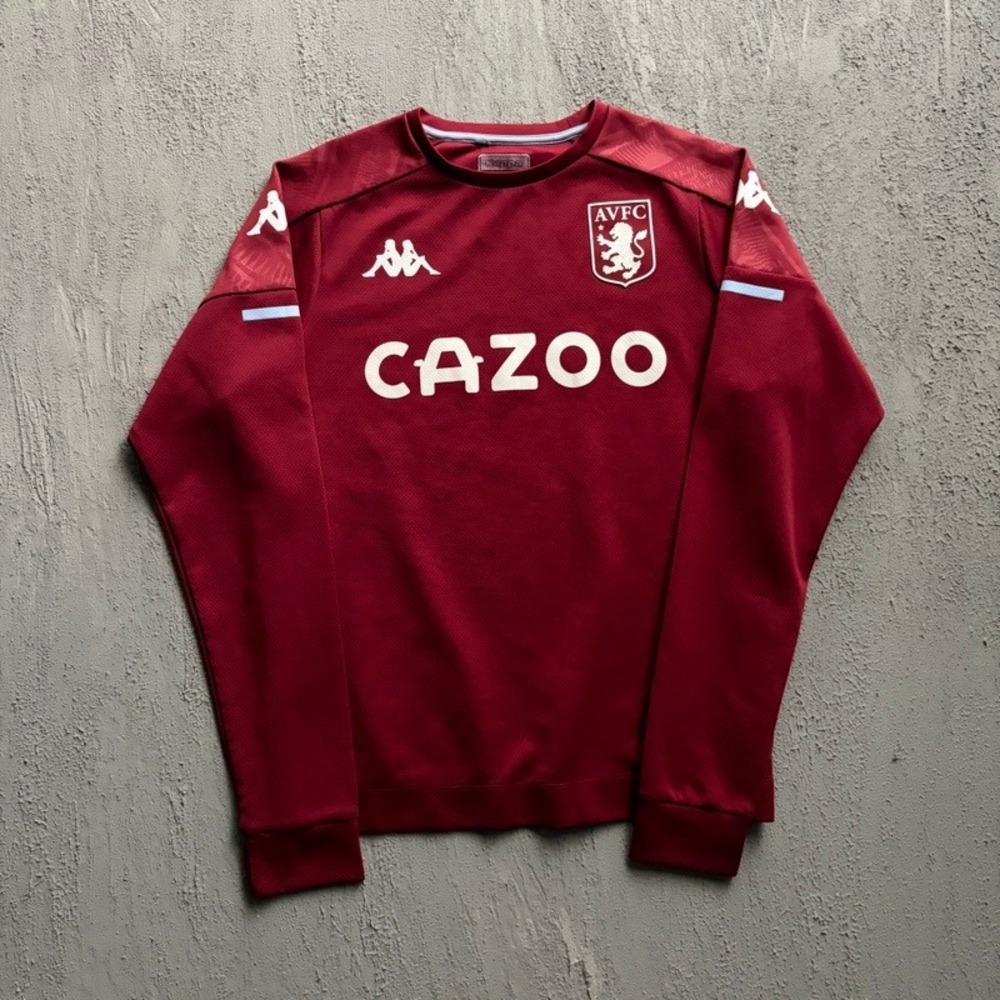 Kappa Aston Villa FC Training Top Medium Maroon 2020s Cazoo Soccer Jersey